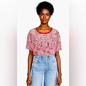 Free People Teddy Burnout T-Shirt Size Small Runs Large